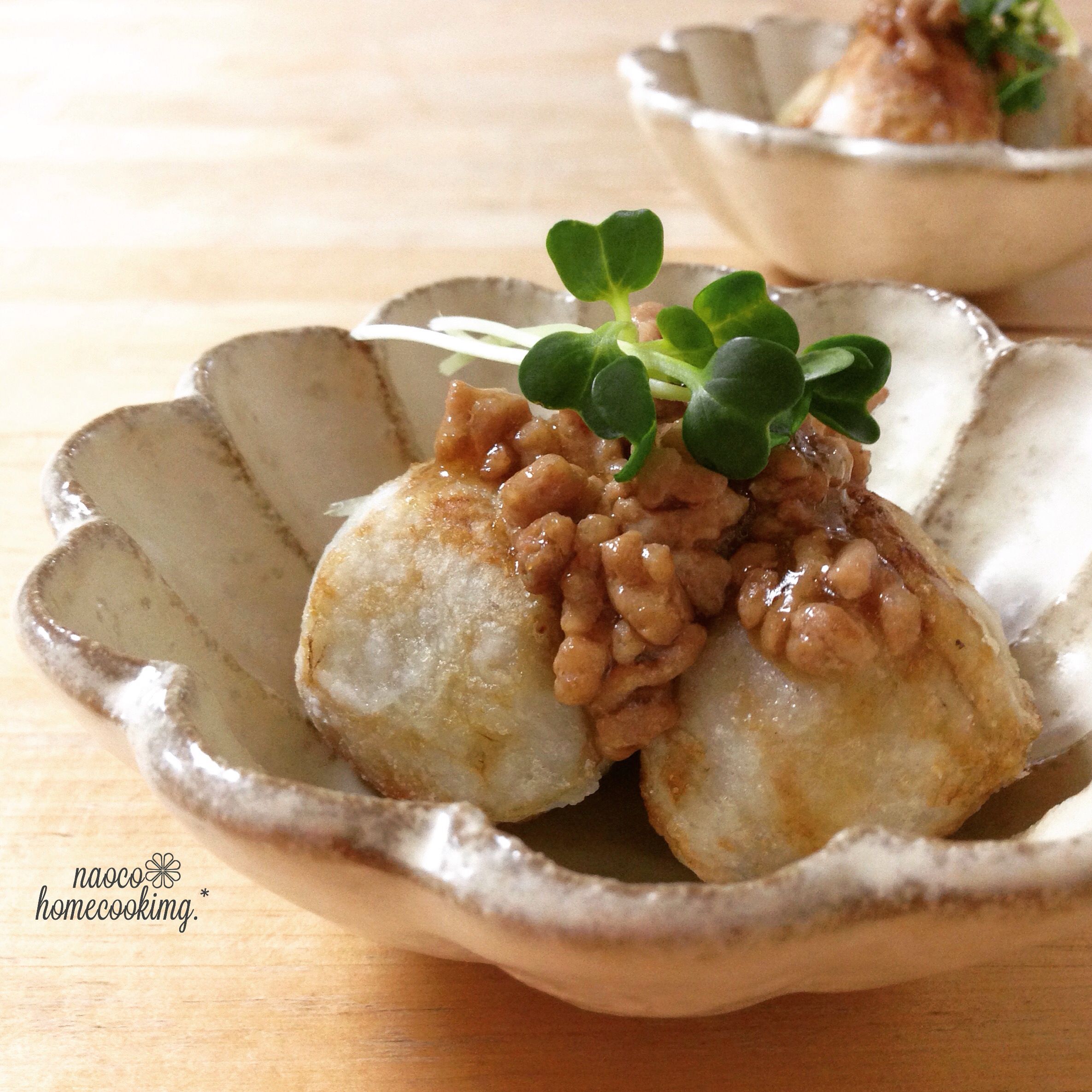 簡単♪ほっこりおいしい 揚げ焼き里芋の豚ひき肉あんかけ