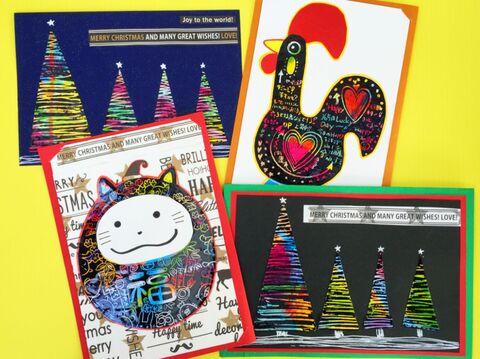 ダイソー スクラッチシートで簡単xmasカード 開運 ラッキーカードの作り方 暮らしニスタ