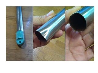 古い物干し竿が新品同様に 落下防止のストッパー付きで より便利に 暮らしニスタ