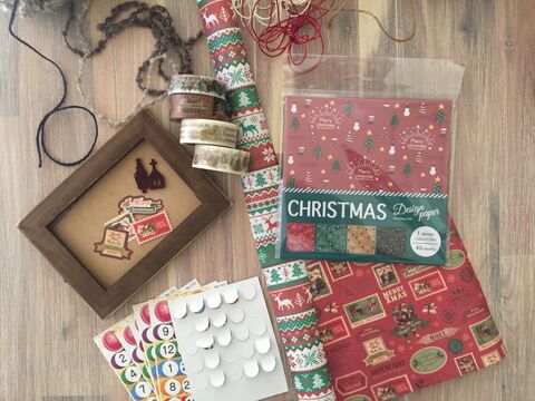 ビンゴカードの余りとラッピング端材で クリスマス アドベントカード 暮らしニスタ