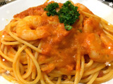 カルディ♡濃厚海老のトマトクリームパスタ