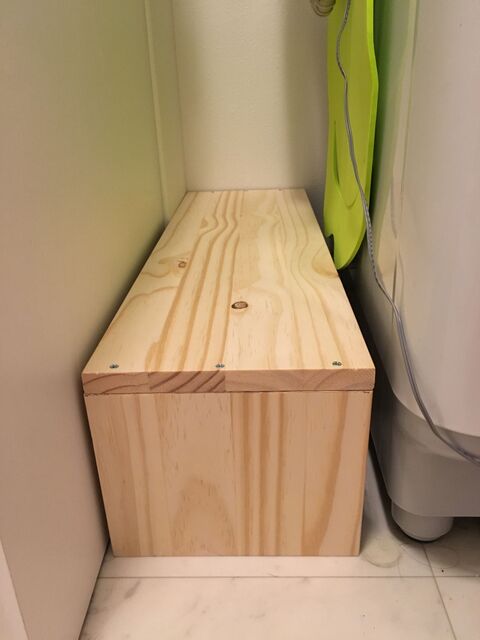 端材で超簡単diy コの字ラックを作って洗濯機回りをスッキリ 暮らしニスタ