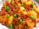 給食再現レシピ♡旨いっ!じゃがいもの甘辛そぼろ炒め