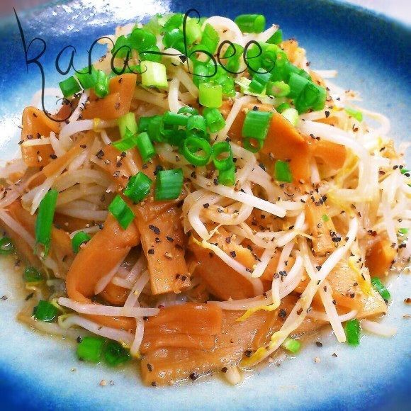 おつまみやラーメンに♡もやしとメンマのペッパー中華炒め