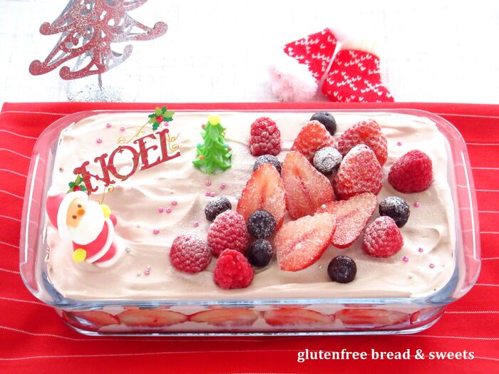 クリスマス☆簡単に作れる！米粉でチョコレートのスコップケーキ
