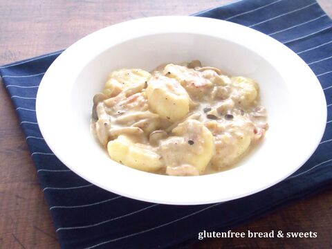 米粉とじゃがいもでもちもちニョッキと豆乳クリームソース 暮らしニスタ