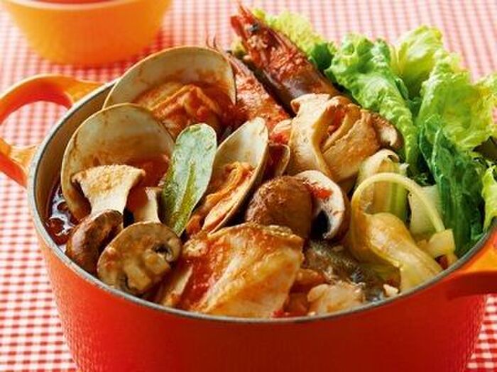 海鮮イタリアン鍋　　 材料（2人分）