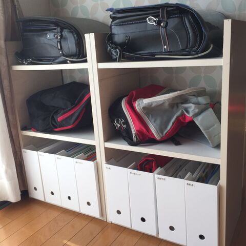 ニトリのカラボとニトリのファイルケースで使いやすいランドセル収納コーナー 暮らしニスタ