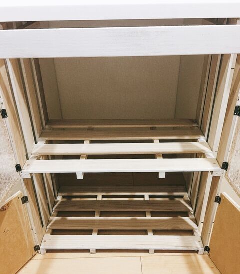 すのこで 燃えない リサイクル用分別ゴミ箱をdiy 暮らしニスタ