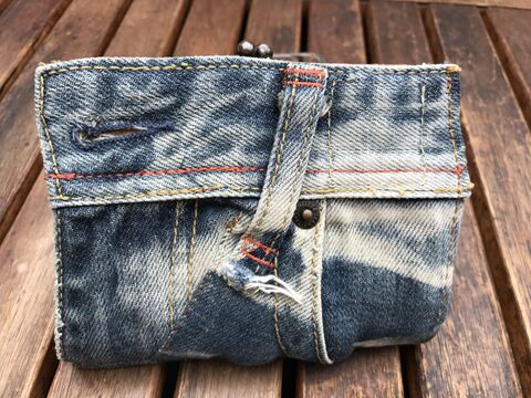 古い財布をデニムでリメイク オリジナル オシャレカッコイイデニム財布 暮らしニスタ