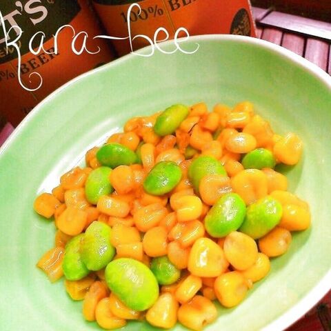 3分おつまみ 簡単絶品 枝豆コーンバター 暮らしニスタ