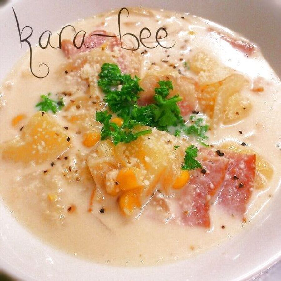 ほっこり温まろ ミルク味噌チーズコンソメスープ 暮らしニスタ ほっこり温まろ ミルク味噌チーズコンソメスープ 暮らしニスタ