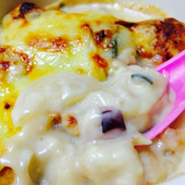 たこ焼きグラタン☆冷凍たこ焼きと市販の缶詰グラタンソースで簡単に！