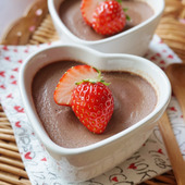 バレンタインにも！簡単＆ヘルシー豆乳チョコプリン♡