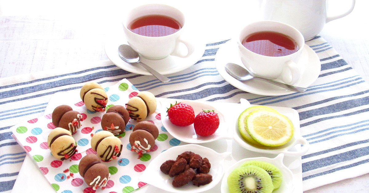 out  ティータイム アレンジ♪ クッキーやフルーツをホワイトで統一☆オシャレに楽しむティータイム