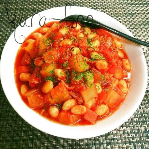 濃厚コクうまっ 息子大絶賛 給食風ポークビーンズ 暮らしニスタ