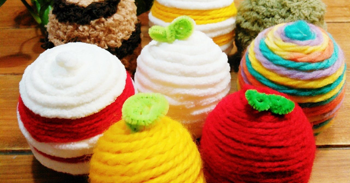 空きカプセル 毛糸で簡単 コロンと可愛い毛糸ボールの小物入れ 暮らしニスタ