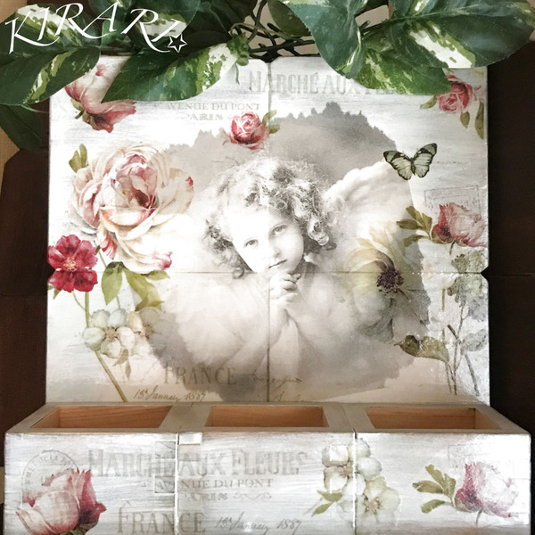 アンティークゴルフ デコパージュ （簡単DIY&デコパージュ❣️廃材を 
