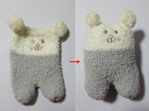 ダイソーの靴下で作る ふわもこ ソックマスコットの作り方 暮らしニスタ ダイソーの靴下で作る ふわもこ ソックマスコットの作り方 暮らしニスタ