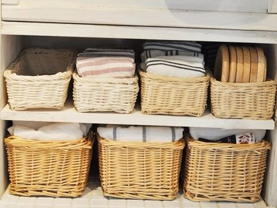 ダイソー セリアのナチュラルインテリアかご収納色々 暮らしニスタ