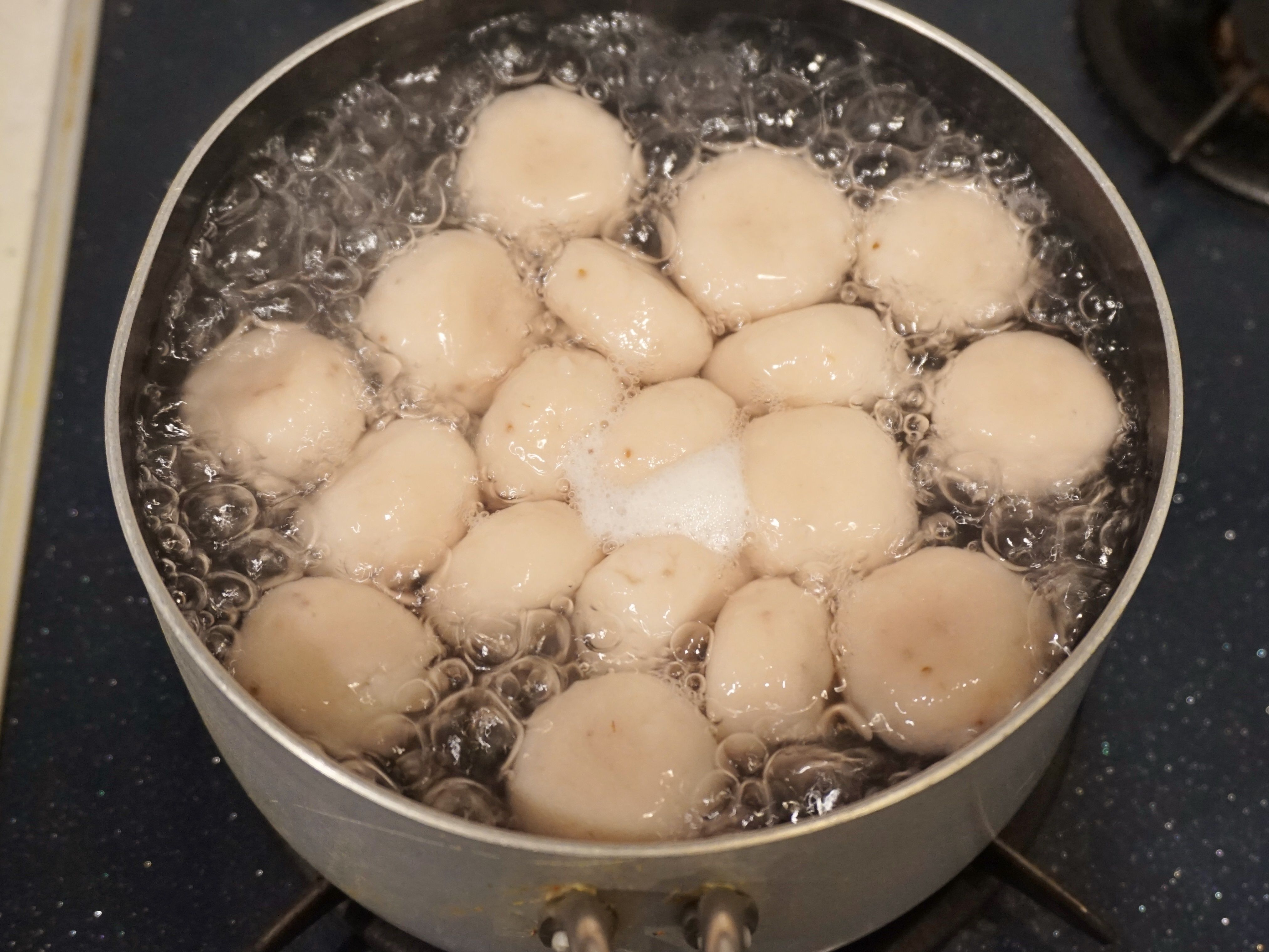 茹でて冷水にとったら完成！