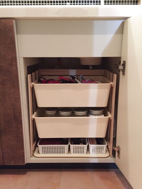 Allダイソーで洗面台下の収納ラックをdiy 暮らしニスタ Allダイソーで洗面台下の収納ラックをdiy 暮らしニスタ