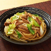 パパッと簡単！焼きうどん♪「名物ホルモン焼きうどん」