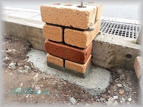 Step1 モルタル造形フェンスdiy レンガ柱の造り方編 暮らしニスタ Step1 モルタル造形フェンスdiy レンガ柱の造り方編 暮らしニスタ