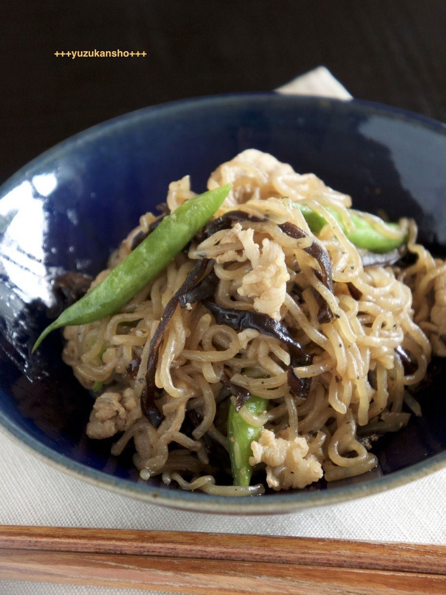 ご飯に合う　しらたきと豚肉の炒め煮