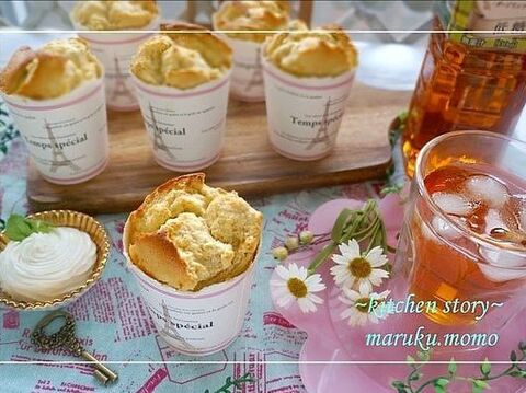 紙コップで ふわふわバナナシフォンケーキ 暮らしニスタ