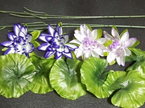 ハスの花の造花でインテリア用の盆栽を作る 100均材料を使ったアイデア盆栽です 暮らしニスタ