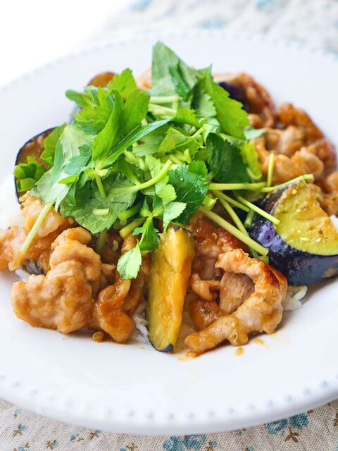 簡単 美味い 豚コマとナスで味噌丼のレシピ 暮らしニスタ