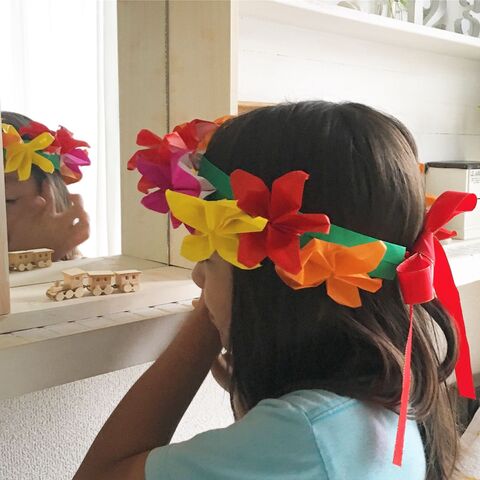 折り紙でモアナの花冠 ワークショップ参加しました 暮らしニスタ 折り紙でモアナの花冠 ワークショップ参加しました 暮らしニスタ