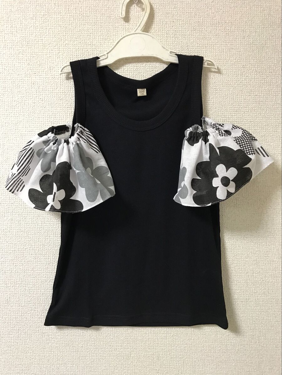 セリアの手ぬぐいでオフショルダーt 暮らしニスタ セリアの手ぬぐいでオフショルダーt 暮らしニスタ