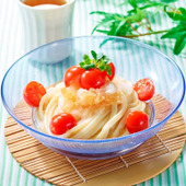 さらりと作って、つるりと食べる！「しょうがトマトのおろしうどん」