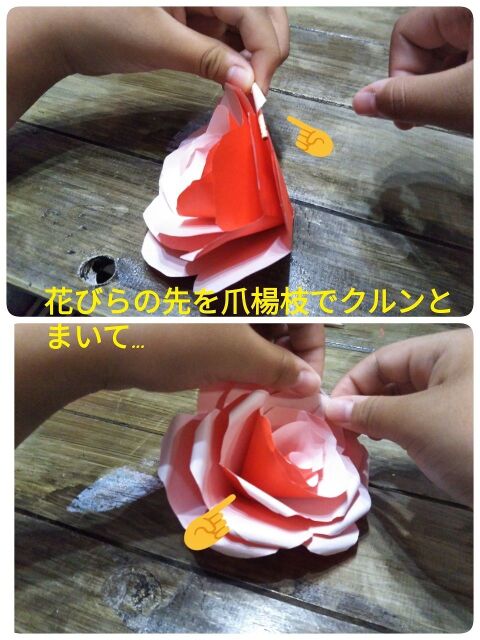 折り紙で作る花かんむり 意外と簡単に作れる バラ の作り方 暮らしニスタ
