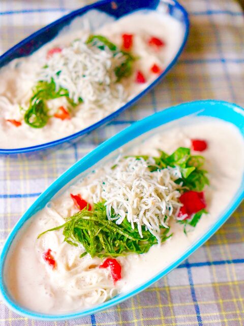 ダイエット中にも ヘルシーな夏レシピ 梅としらすの豆乳そうめん 暮らしニスタ