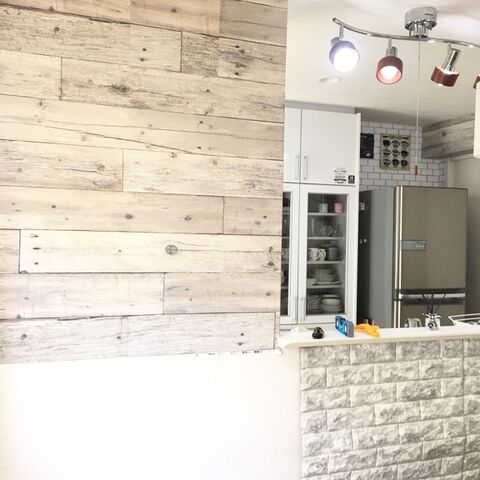 山善ドリームクッションレンガでキッチンを塩系インテリアに 貼り方レシピ 暮らしニスタ