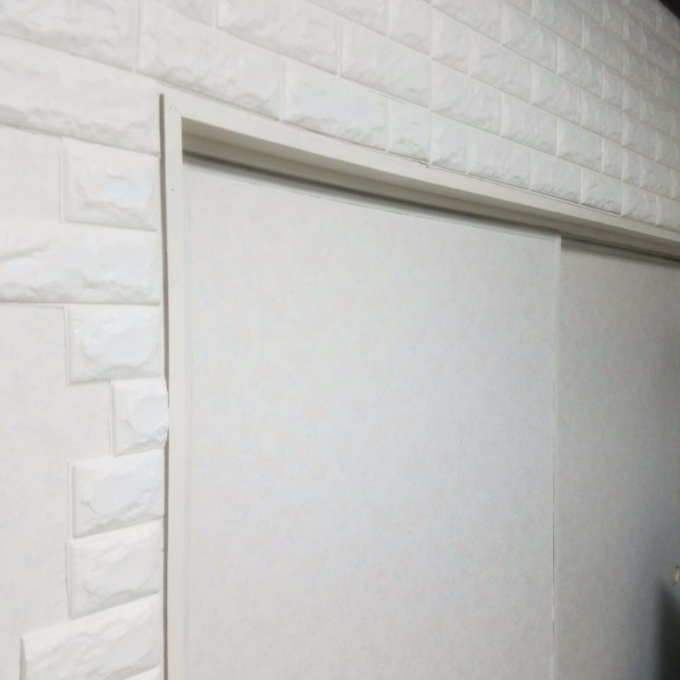キャンドゥの壁紙シートで引き戸をフォトジェニックな壁にdiy 暮らし