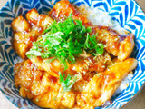 簡単しっとりジューシー☆我が家のむね肉のかば焼き丼