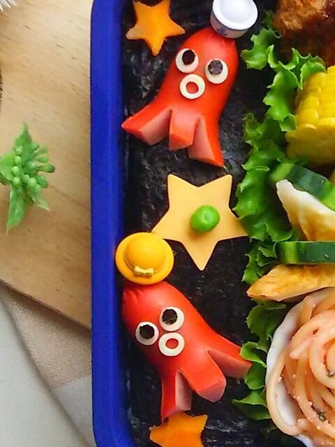 キャラ弁 簡単のせるだけシリーズ 冷蔵庫の残り物で タコ星人のり弁当 暮らしニスタ キャラ弁 簡単のせるだけシリーズ 冷蔵庫の残り物で タコ星人のり弁当 暮らしニスタ