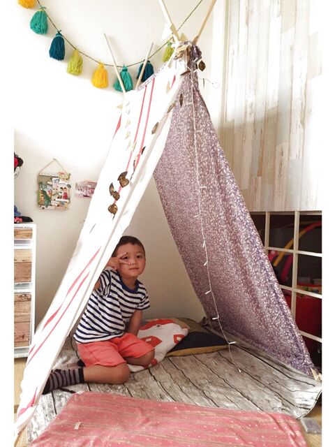 夏休みの遊び場 子どもテントを手作り 暮らしニスタ