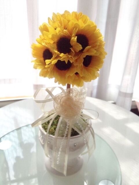 100均素材で 夏満開 華やかひまわりトピアリー 暮らしニスタ 100均素材で 夏満開 華やかひまわりトピアリー 暮らしニスタ