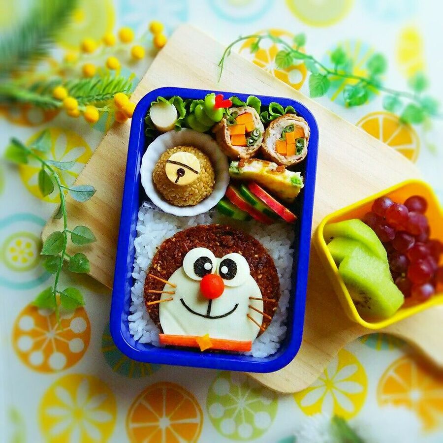キャラ弁 簡単のせるだけシリーズ おかかでドラえもんのお弁当 暮らしニスタ