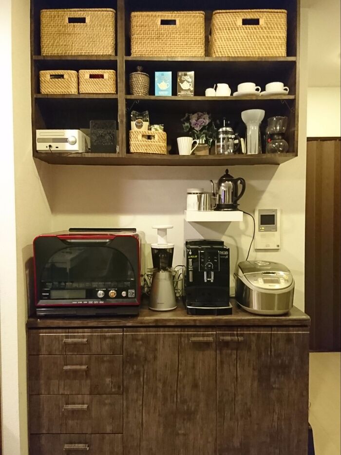 【DIY】築27年のキッチン収納をカフェ風に♪