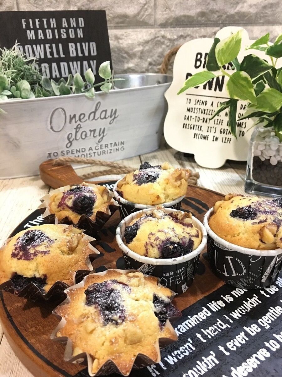 森永ホットケーキミックス ブルーベリー胡桃マフィン 暮らしニスタ 森永ホットケーキミックス ブルーベリー胡桃マフィン 暮らしニスタ