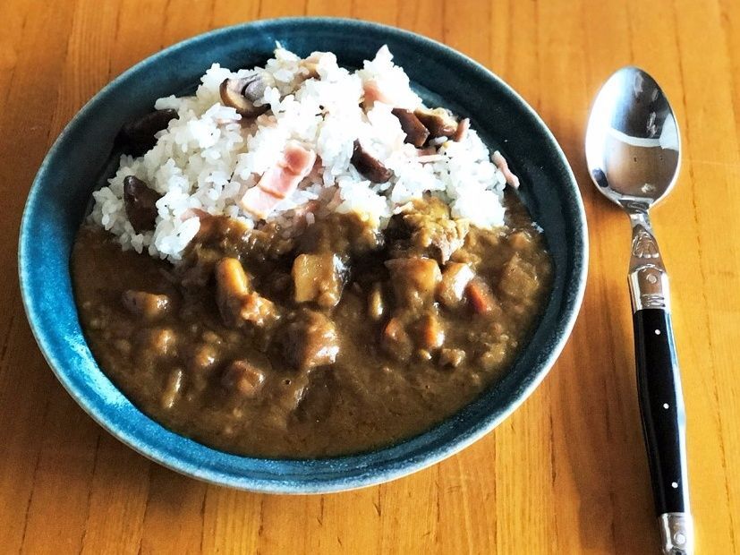 栗ベーコンごはんと食べる秋味カレー