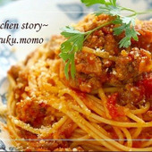 豚ひき肉で本格的！サルシッチャ風パスタ（自家製トマトソース）