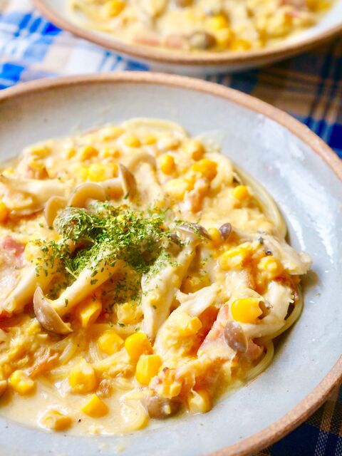 コーンの缶詰で簡単 子供喜ぶ コーン豆乳パスタ 暮らしニスタ コーンの缶詰で簡単 子供喜ぶ コーン豆乳パスタ 暮らしニスタ
