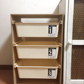 カット不要！ウォールバーをレールにダイソーMDF材の大容量引き出しボックス